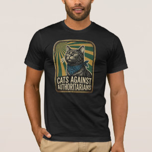 Camiseta Protesta de Gatos Contra la Autoridad