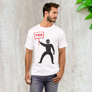 Camiseta Protesta de la figura de negrita Sí Rótulo Minimal