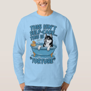 Camiseta Protesta de tiempo de baño de husky enojado