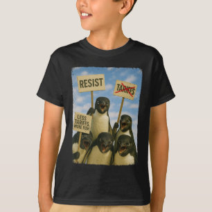 Camiseta Protesta en pingüino contra las marchas de marea e