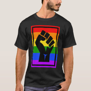 Camiseta Protesta Negra Puesta En Marcha Lgbtq Bandera Del 