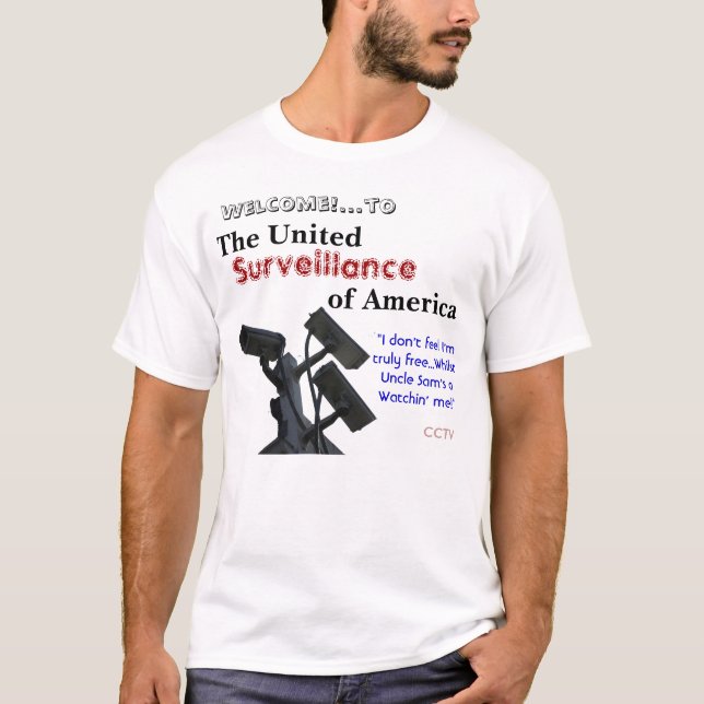 Camiseta Protesta política de la vigilancia anti (Anverso)