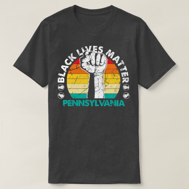 Camiseta Protesta política negra en Pensilvania (Diseño del anverso)