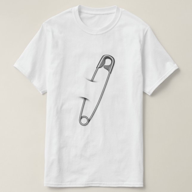 Camiseta Protesta silenciosa de Pin de seguridad (Diseño del anverso)
