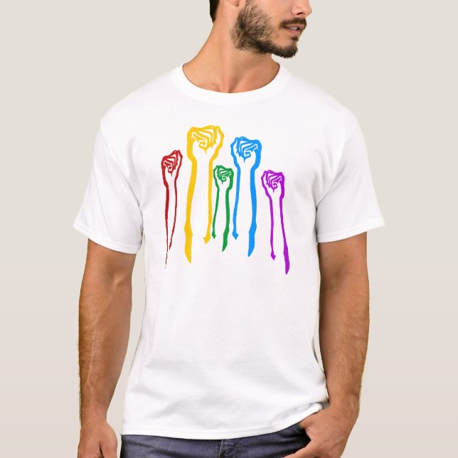 Camiseta Protesta T de las derechas civiles del orgullo gay (Anverso)