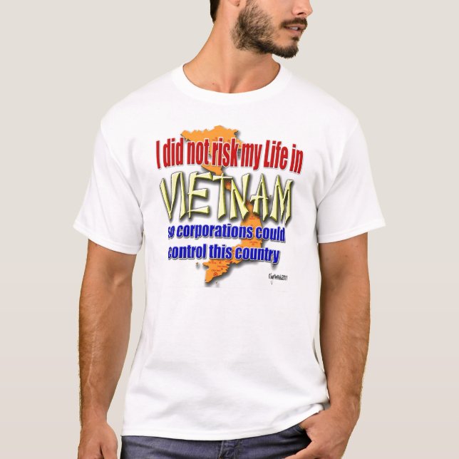 Camiseta Protesta Wall Street del veterinario de Vietnam (Anverso)