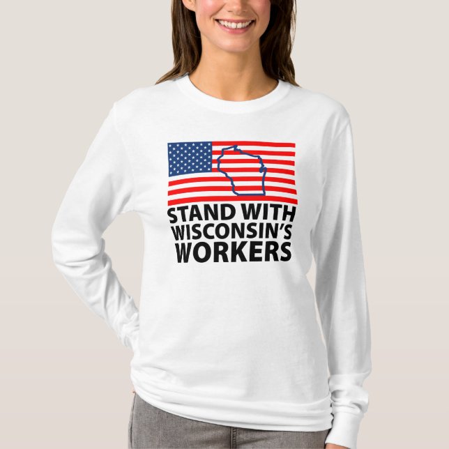Camiseta Protestas de Wisconsin (Anverso)