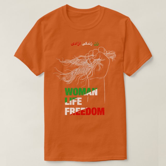 Camiseta Protestas en Irán por la libertad de vida de las m (Diseño del anverso)