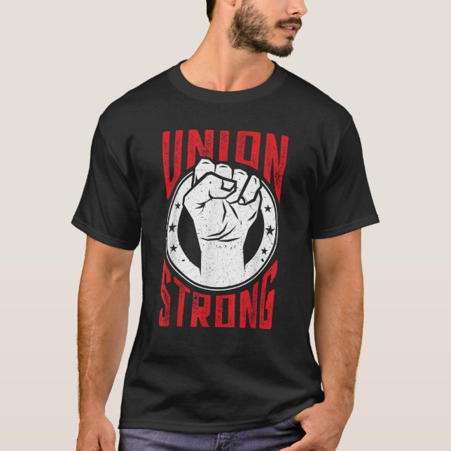 Camiseta Protestas sindicales pro sindicales fuertes (Anverso)