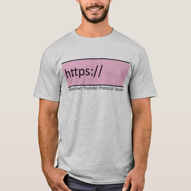 Camiseta protocolo de transferencia de hipertexto de https  (Anverso)