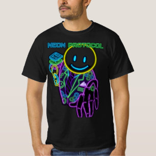Camiseta Protocolo Neon: Sonrisa Cibernética Digital
