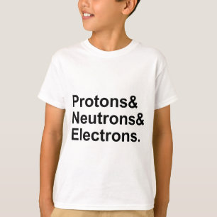 Camiseta Protones Neutrones Electrones 3 Partes de un Áto