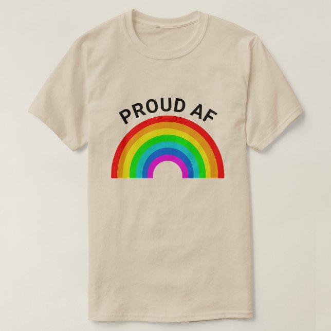 CAMISETA PROUD AF RAINBOW (Diseño del anverso)