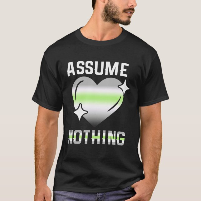 Camiseta Proud AGENDER Assume Nothing Nonbinary Agender Fla (Anverso)