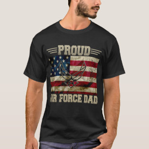 Camiseta Proud Air Force Dad Military Veteran Pride US Flag