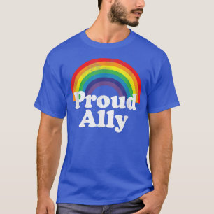 Camiseta Proud Ally LGBT Rainbow Gay Pride Month 