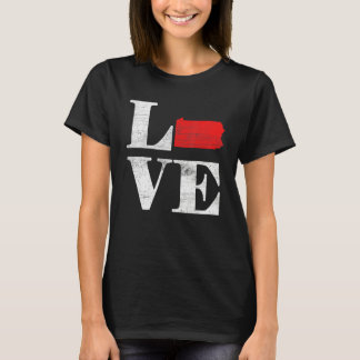 Camiseta Proud America Citizen State Flag Land Map Love Pen