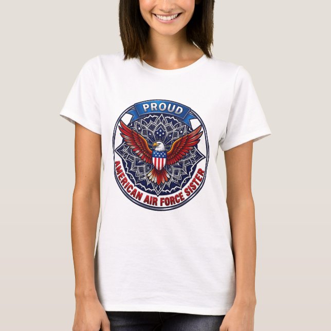 Camiseta Proud American Air Force Sister T-Shirt (Anverso)