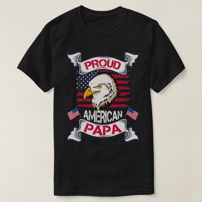 CAMISETA PROUD AMERICAN PAPA (Diseño del anverso)