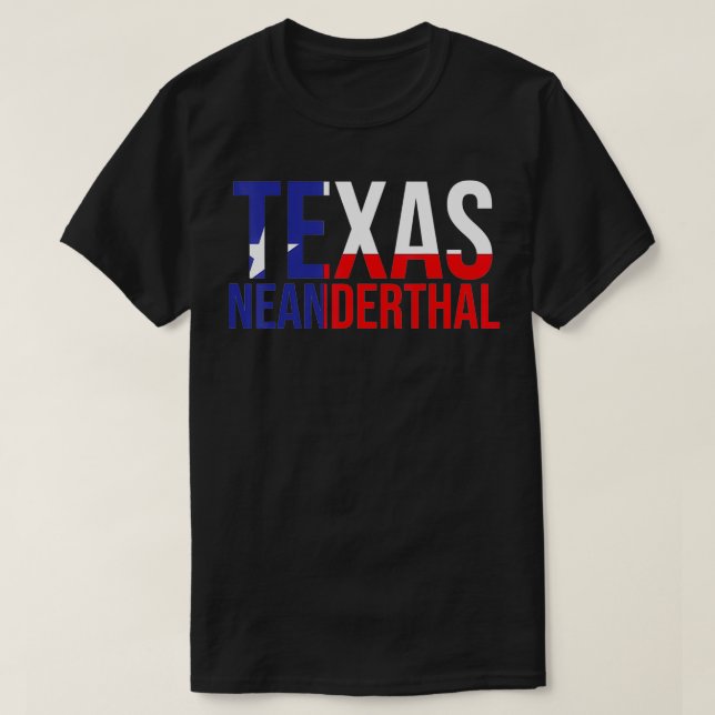 Camiseta Proud American Teas Neanderthal Thinking Tean Flag (Diseño del anverso)