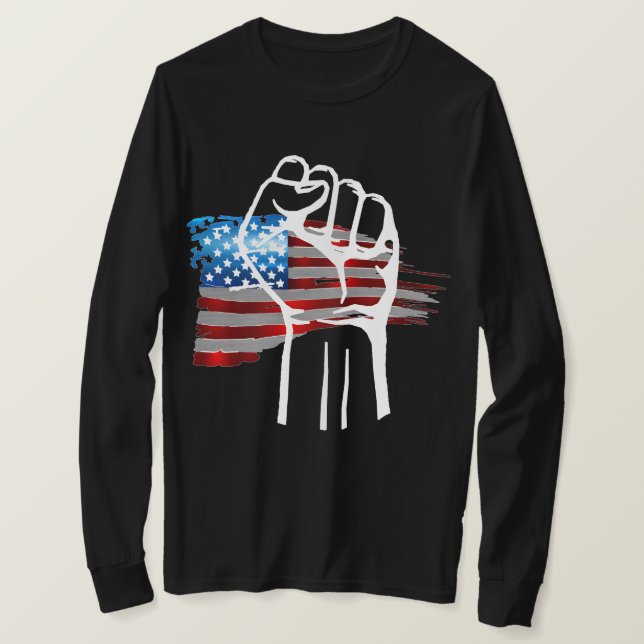 Camiseta PROUD AMERICAN - wht  (Anverso del diseño)