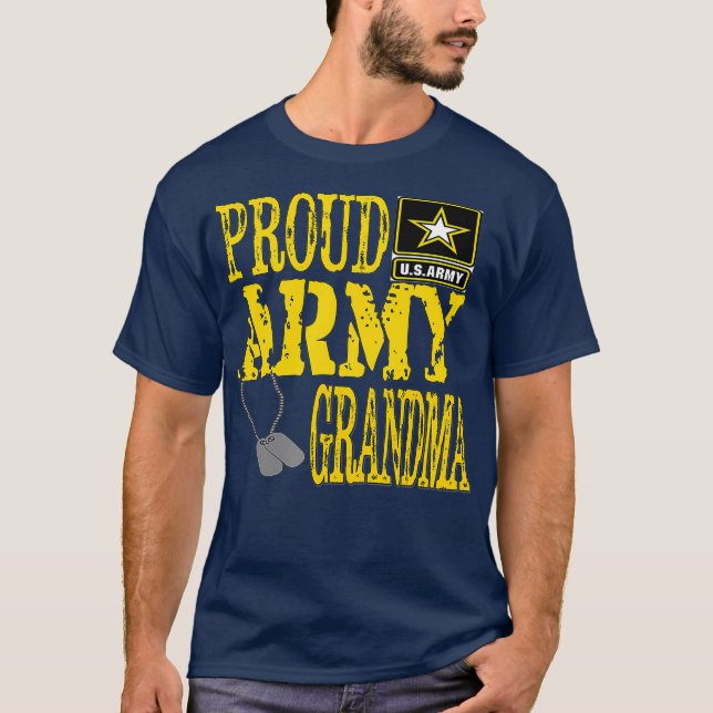 Camiseta Proud Army Grandma Shirt Military Pride T Shirt (Anverso)