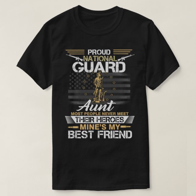 Camiseta Proud Army National Guard Aunt Flag  U (Diseño del anverso)