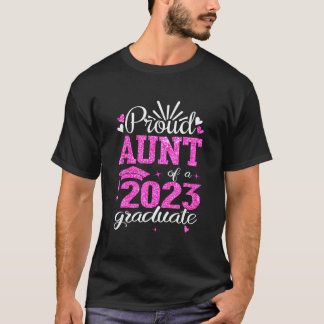 Camiseta Proud Aunt Of A Class Of 2023 Graduate Senior Fami