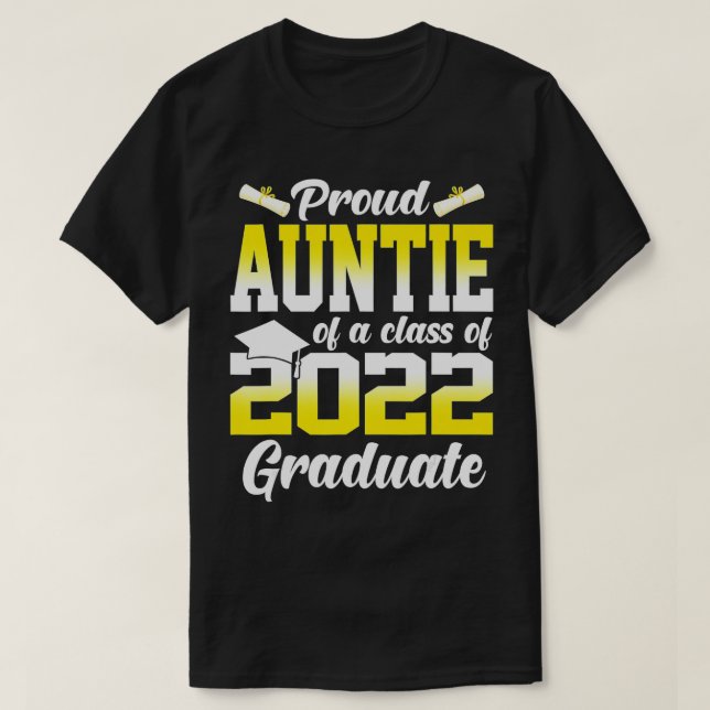 Camiseta Proud Auntie Of A Class Of 2022 Graduate Cool Grad (Diseño del anverso)