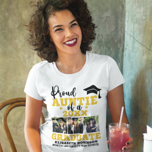 Camiseta Proud Auntie of the Graduate Photo collage