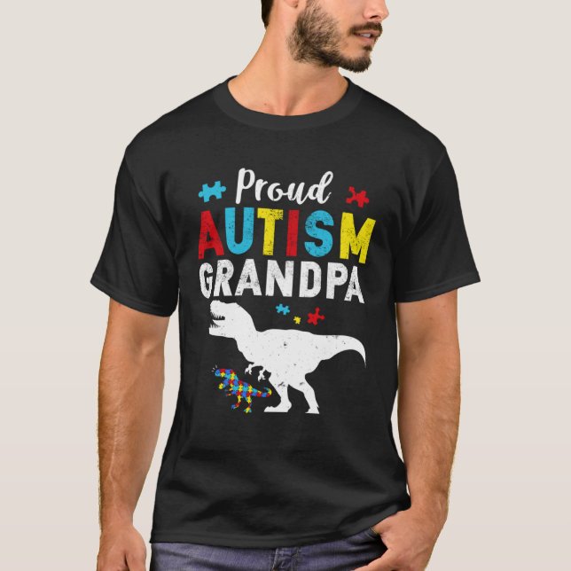 Camiseta Proud Autism Grandpa Family Matching Autism Awaren (Anverso)