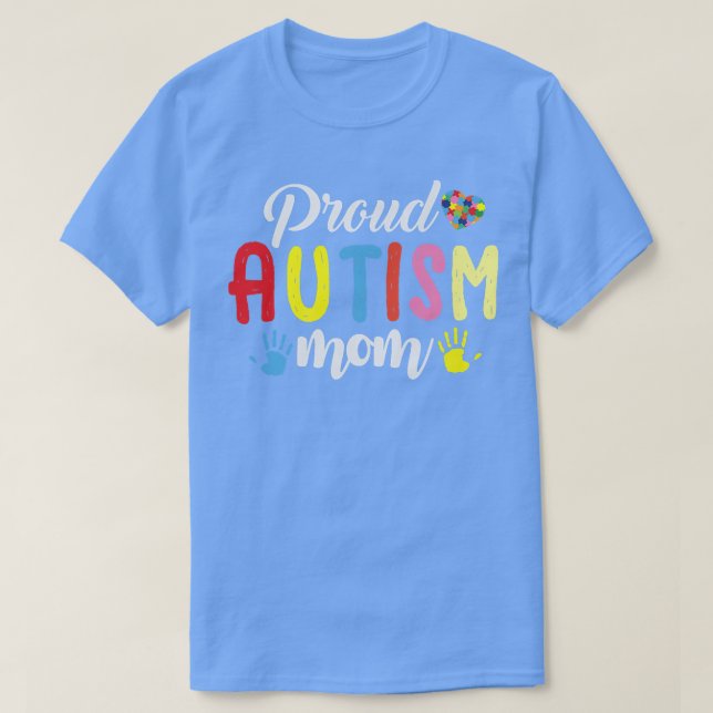 Camiseta Proud Autism Mom - Autism Puzzle Awareness ADHD Au (Diseño del anverso)