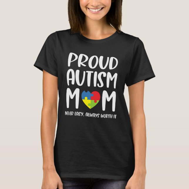 Camiseta Proud Autism Mom  For Women Son Autism Awareness M (Anverso)