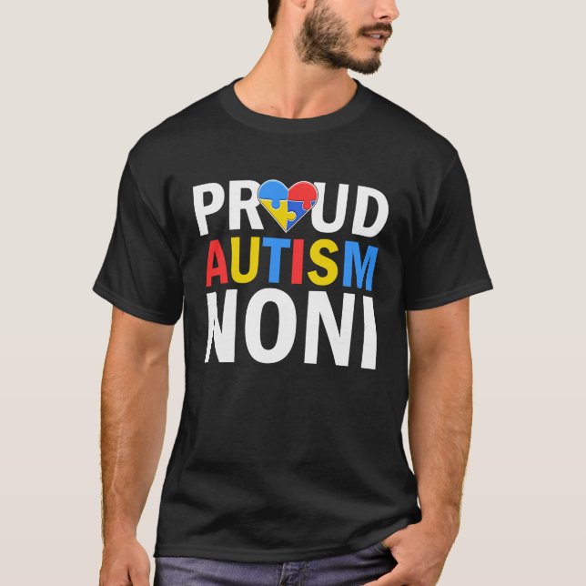 Camiseta Proud Autism Noni  Rainbow Autism Awareness (Anverso)