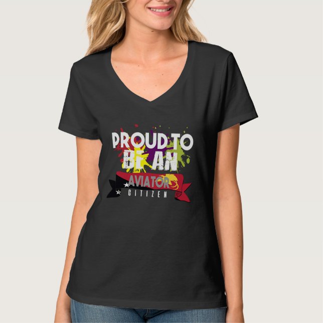 Camiseta Proud aviator citizen Profession career worker wor (Anverso)