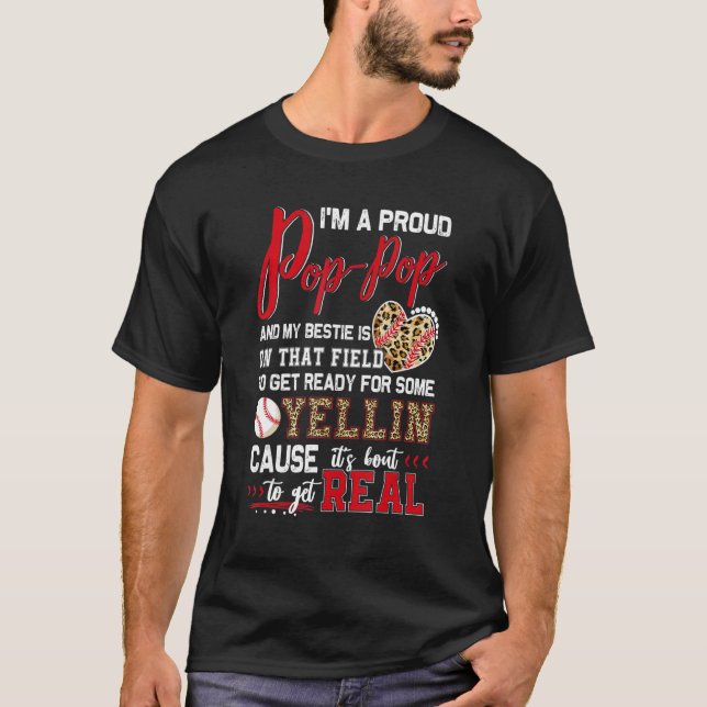 Camiseta Proud Baseball Pop Pop Baseball Family Matching (Anverso)