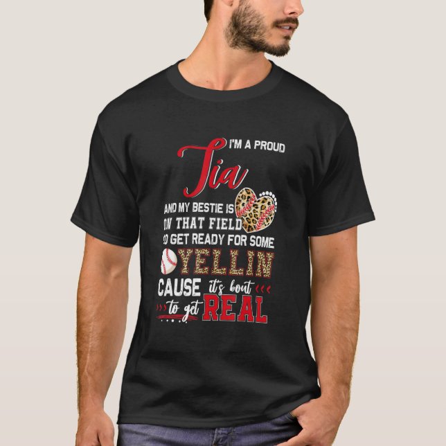 Camiseta Proud Baseball Tia Baseball Family Matching (Anverso)