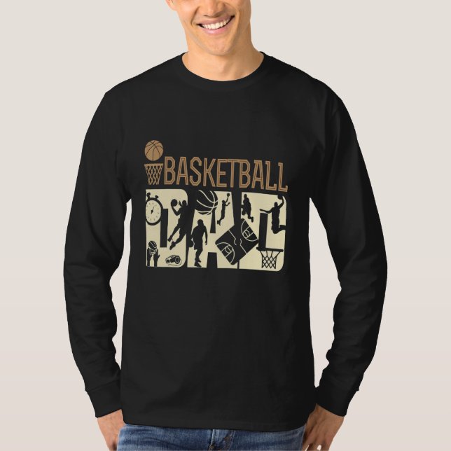 Camiseta Proud basketball dad daddy father's day  basket dr (Anverso)