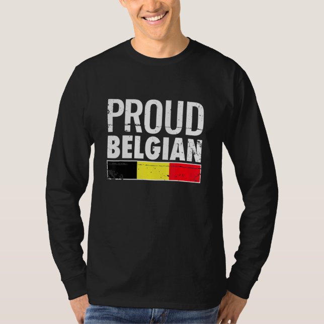 Camiseta Proud Belgian Belgium Flag (Anverso)