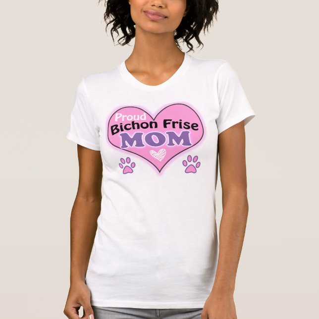 Camiseta Proud Bichon Frise Mom (Anverso)