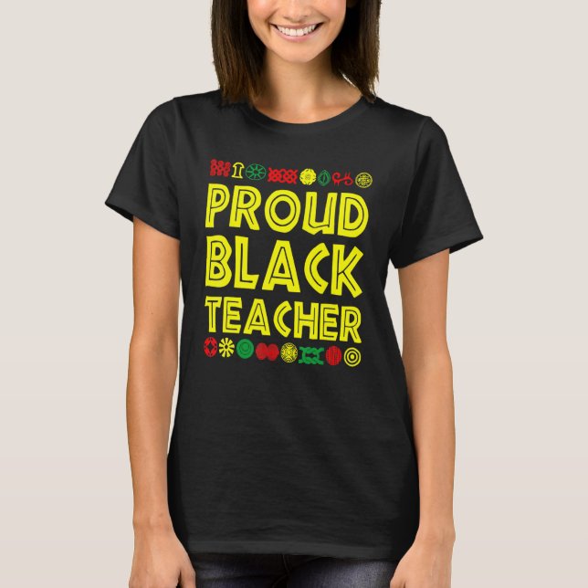 Camiseta Proud Black Teacher Black History Month African Am (Anverso)
