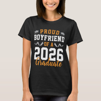 Camiseta Proud Boyfriend of A 2026 Graduation Party Custom