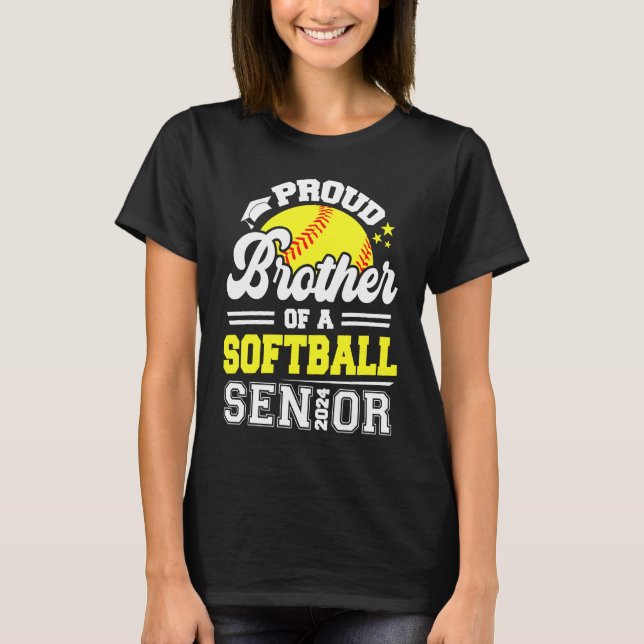 Camiseta Proud Brother Of A Softball Senior 2024 Graduate (Anverso)