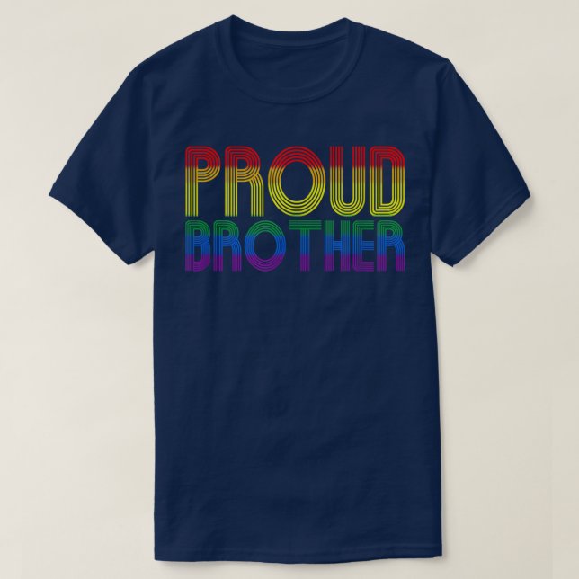 Camiseta Proud Brother Pride Month LGBTQ Matching Family  (Diseño del anverso)