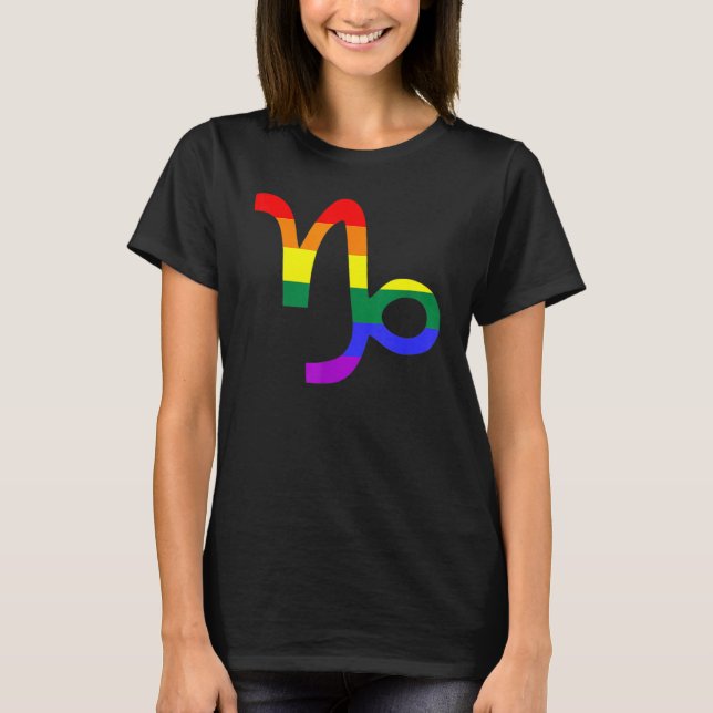 Camiseta Proud Capricorn Astrology LGBTQ Zodiac Sign Horosc (Anverso)