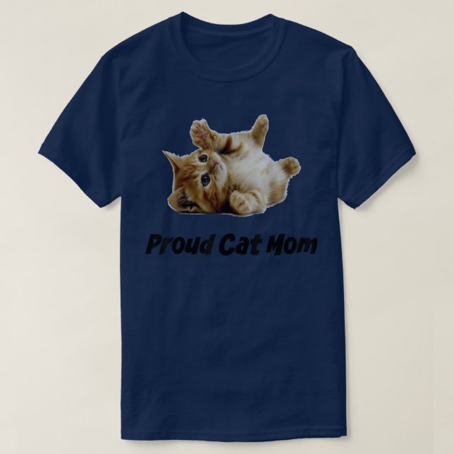 Camiseta Proud Cat Mom Ladies Fitted  (Diseño del anverso)