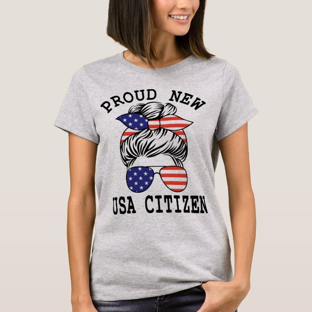 Camiseta Proud Citizens US American New Citizenship USA  (Anverso)
