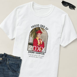 Camiseta Proud Dad Black & White Arch Photo 2026 Graduation