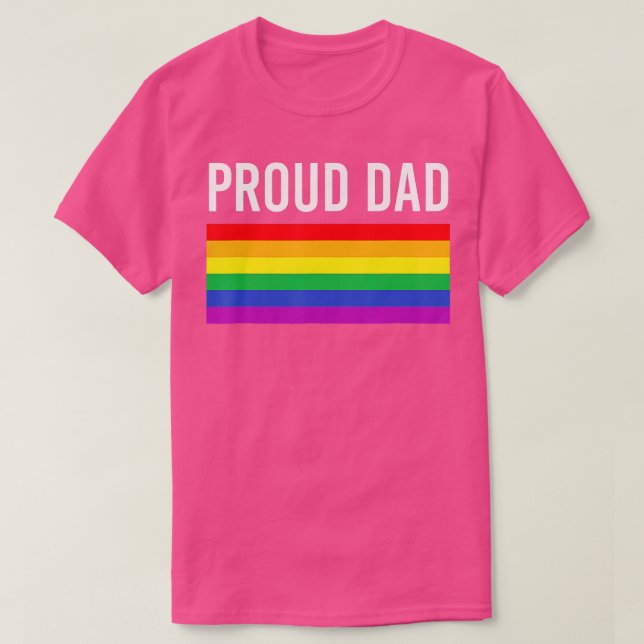 Camiseta Proud Dad  Gay Pride LGBTQ Father Parent  (Diseño del anverso)