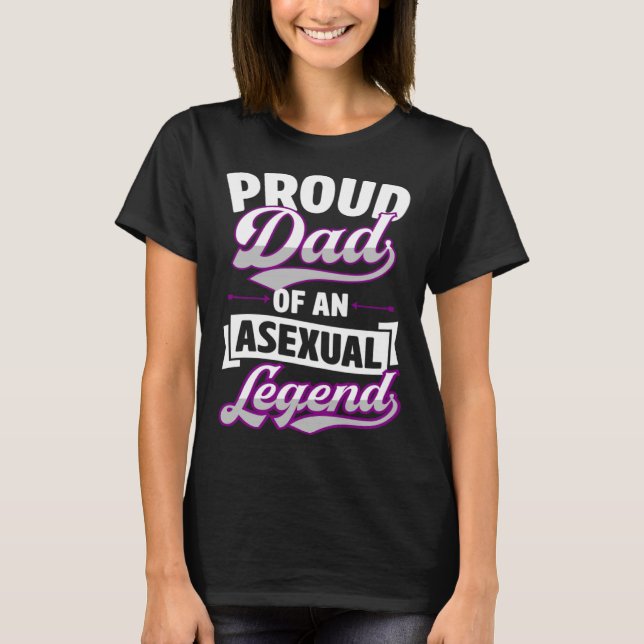 Camiseta Proud Dad Of An Asexual Legend Cute  Ace Proud Par (Anverso)
